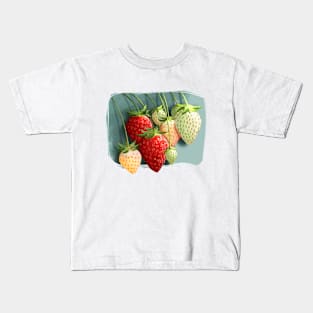 Vibrant strawberries illustration Kids T-Shirt